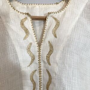 African Men Suit 2 pcs Kaftan Pant 100% Linen Embroidered Pockets Traditional